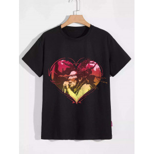  Tricou Bob Marley în inimă